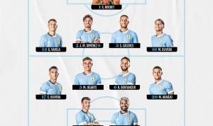 乌拉圭vs玻利维亚首发：巴尔韦德&amp;阿劳霍&amp;努涅斯替补，乌加特先发